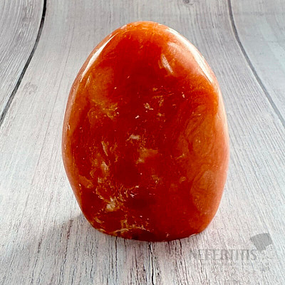 Calcite orange polished large freeform Madagascar 16