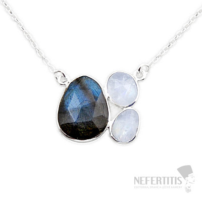 Labradorit Collier Silber Ag 925 N3822