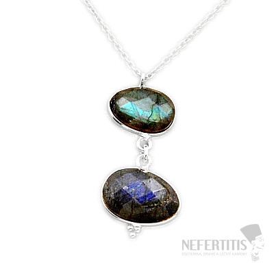Labradorite necklace silver Ag 925 89561