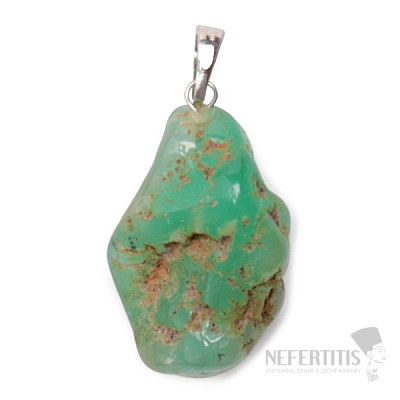 Chrysopras tambled pendant 1.8 - 2.7 cm