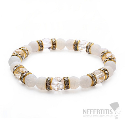 Crystal white rock crystal bracelet RB Design 65