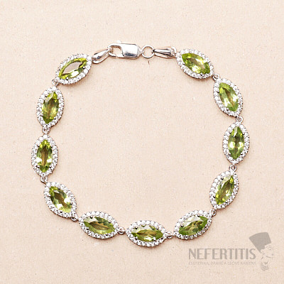 Armband mit Olivinschliff, Silber Ag 925 BCZB21