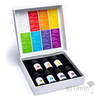 Aromafume Set of 100% mixtures of essential oils for individual chakras 7 x 10 ml