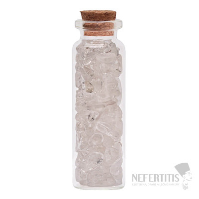Bottle with crystal for energy harmony