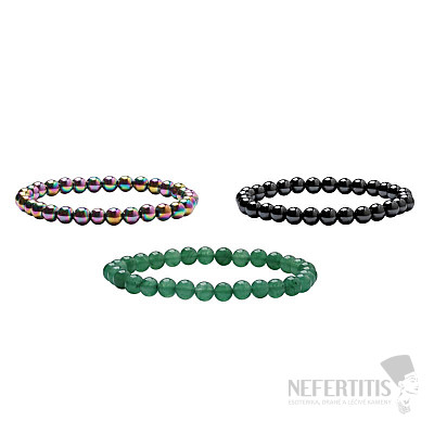 Geschenkset aus Hämatit-Armbändern mit Aventurin