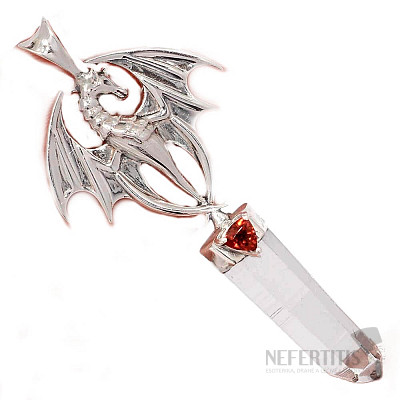 Designer pendant crystal silver Ag 925 P2039