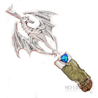 Design pendant moldavite silver Ag 925 P2045