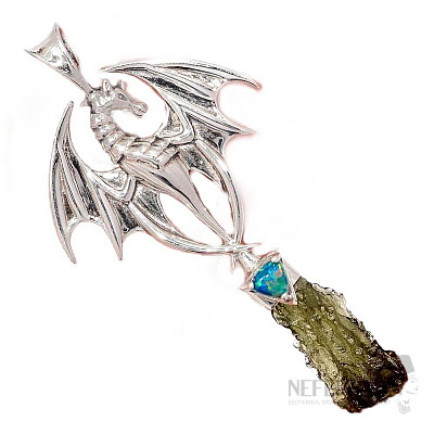 Design pendant moldavite silver Ag 925 P2058