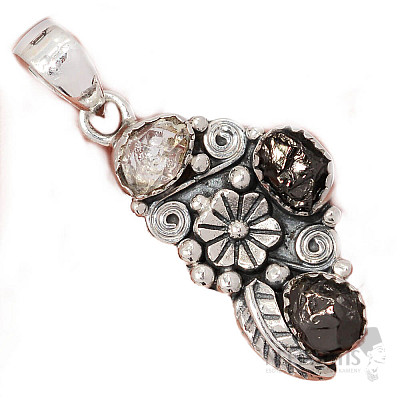 Designer pendant meteorite Campo del Cielo silver Ag 925 P2251