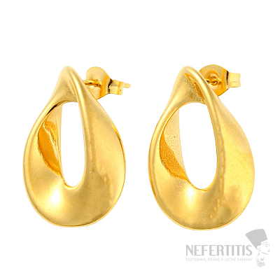 Náušnice z nerezovej ocele Twist Teardrops