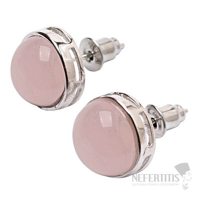 Rose gold earrings brass round