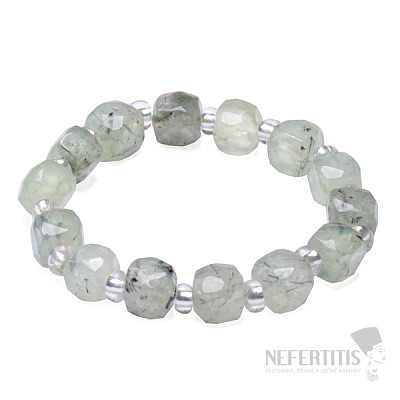 Bend cut and seed beads bracelet RB Design 165
