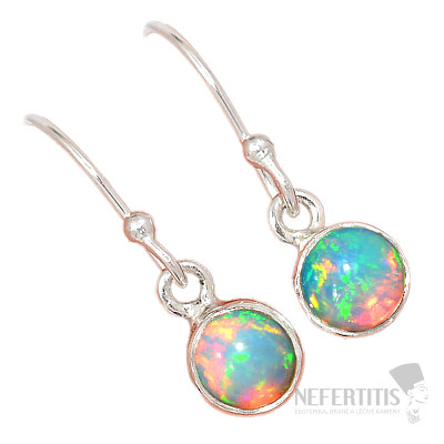 Opál etiópsky náušnice striebro Ag 925 E526