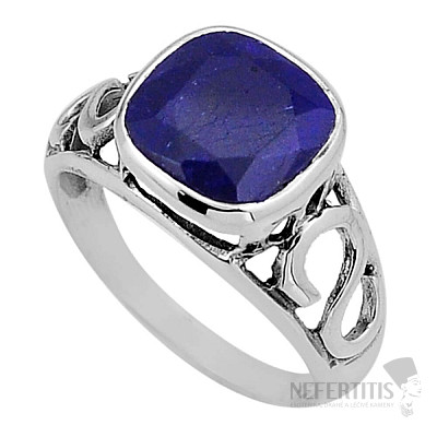 Indian sapphire (modified) ring silver Ag 925 54202