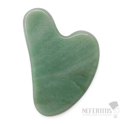 Heart shaped gua sha from aventurine
