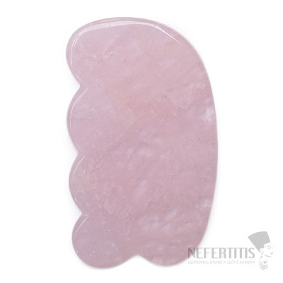Gua sha made of rose quartz big wave shape