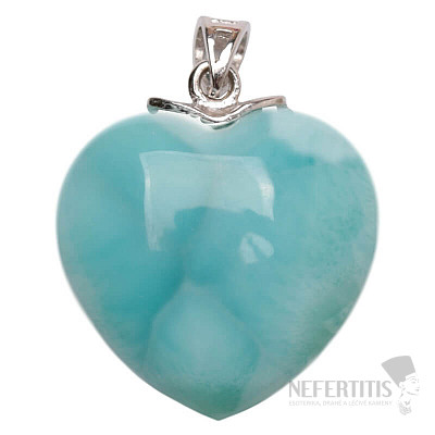 Larimar pendant Heart Ag 925