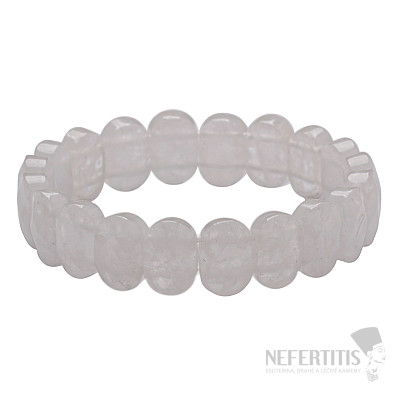 Crystal cut extra oval plate bracelet