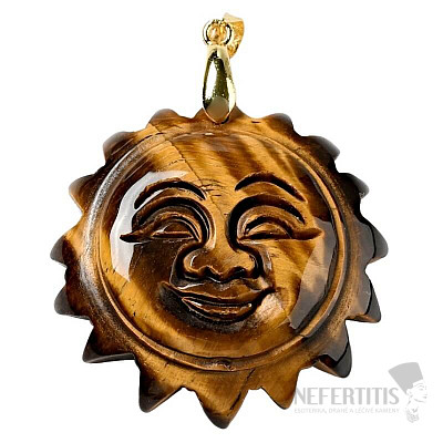 Tiger's eye pendant of the Sun