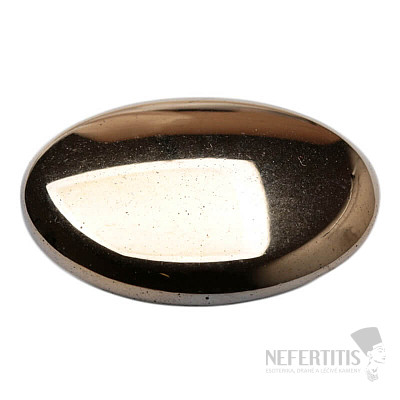 Hematite oval massage pad in the color of faded gold