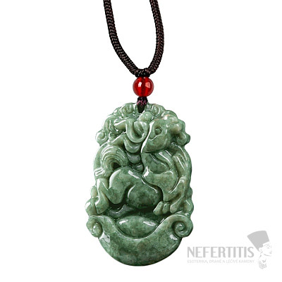 Jadeite with string Chinese zodiac Horse