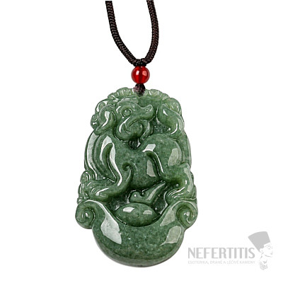 Jadeite with string Chinese zodiac Dog
