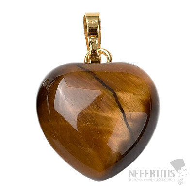 Tiger eye pendant Heart 1.5 cm