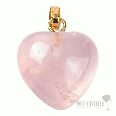 Rose quartz pendant Heart 1.5 cm