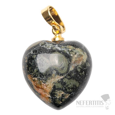 Jasper kambaba pendant Heart 1.5 cm