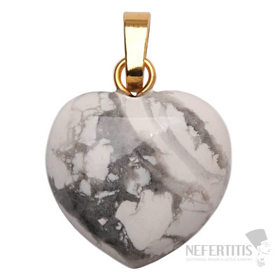 Magnesite pendant Heart 1.5 cm