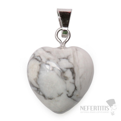Magnesite pendant Heart 1.6 cm