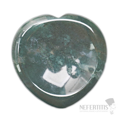 Moss agate massage tactile heart