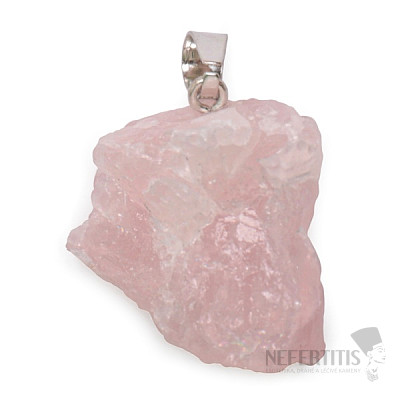 Rose quartz raw pendant 2.5 cm