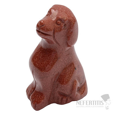 Labrador-Figur aus Solar-Aventurin