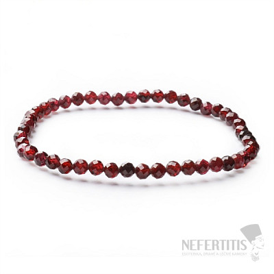 Garnet bracelet AA quality cut beads extra 4 mm