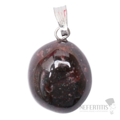 Garnet tambled pendant 1.2 - 1.7 cm