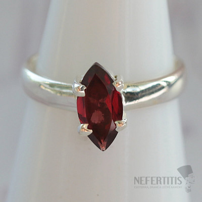 Garnet cut ring silver Ag 925 43893