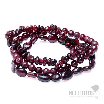 Set of three garnet bracelets