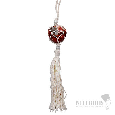 Feng Shui pendant Heart of red jasper