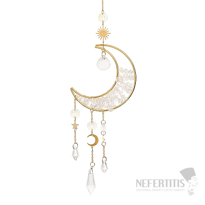 Feng Shui hanging with rainbow crystals Crystal Moon