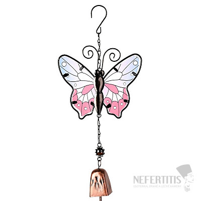 Chime metal Purple butterfly with a bell