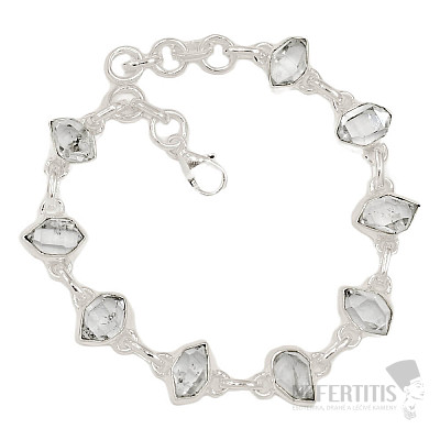 Herkimer Diamantarmband Silber Ag 925 B293