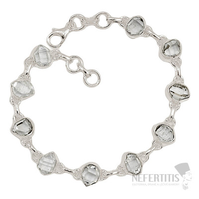 Herkimer diamant náramek stříbro Ag 925 B295