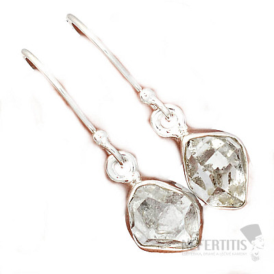 Herkimer diamond earrings silver Ag 925 E1129
