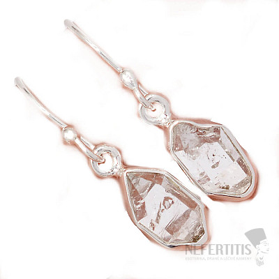 Herkimer-Diamantohrringe, Silber Ag 925, E1191