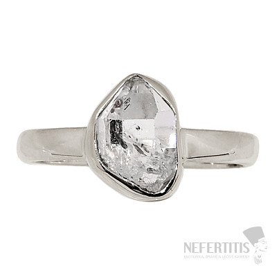 Herkimer diamond ring silver Ag 925 R78