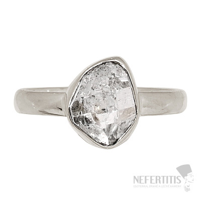 Herkimer diamant prsten stříbro Ag 925 R85