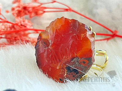 Ring for a witch made of carnelian Flame of Birth