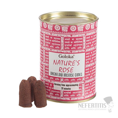 Scent cones for flowing smoke Goloka Nature's Rose Backflow Cones