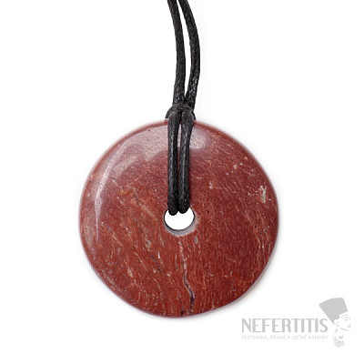 Jasper red donut with string